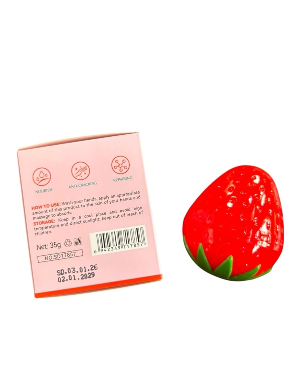 Hydration Nourishing Strawberry Hand Cream Vitamin C & Niacinamide NEW PC - Picture 2 of 6
